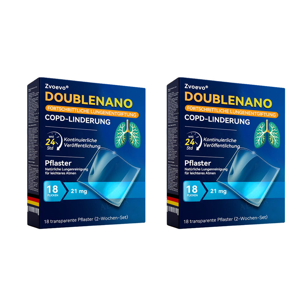 👨⚕️🌿BfArM-registriert | Zvoevo® DoubleNano COPD-Linderungspflaster (💝 Gezielte Behandlung bei Husten, Atemnot, Keuchen, Schleim, verstopfter Nase, Bronchitis, Allergiesymptomen und allgemeinen Lungenbeschwerden 🫁)