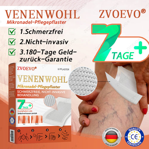 💐🎁Zvoevo® Vein Ease Mikronadel Pflegepflaster (Für Besenreiser, Krampfadern, Schwellungen & Beinermüdung)