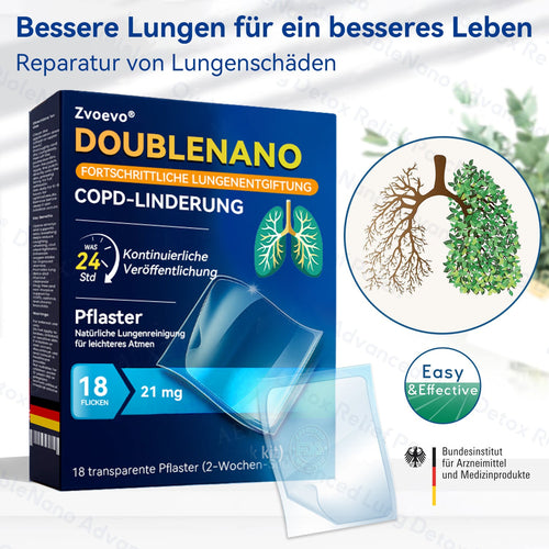👨‍⚕️🏅BfArM-registriert | Zvoevo® DoubleNano COPD-Linderungspflaster (💝 Gezielte Behandlung bei Husten, Atemnot, Keuchen, Schleim, verstopfter Nase, Bronchitis, Allergiesymptomen und allgemeinen Lungenbeschwerden 🫁)