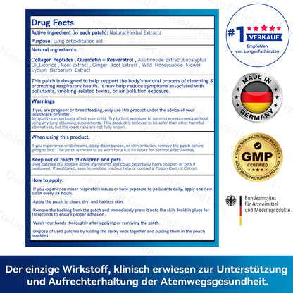👨‍⚕️🏅BfArM-registriert | Zvoevo® DoubleNano COPD-Linderungspflaster (💝 Gezielte Behandlung bei Husten, Atemnot, Keuchen, Schleim, verstopfter Nase, Bronchitis, Allergiesymptomen und allgemeinen Lungenbeschwerden 🫁)