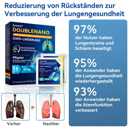 👨‍⚕️🏅BfArM-registriert | Zvoevo® DoubleNano COPD-Linderungspflaster (💝 Gezielte Behandlung bei Husten, Atemnot, Keuchen, Schleim, verstopfter Nase, Bronchitis, Allergiesymptomen und allgemeinen Lungenbeschwerden 🫁)
