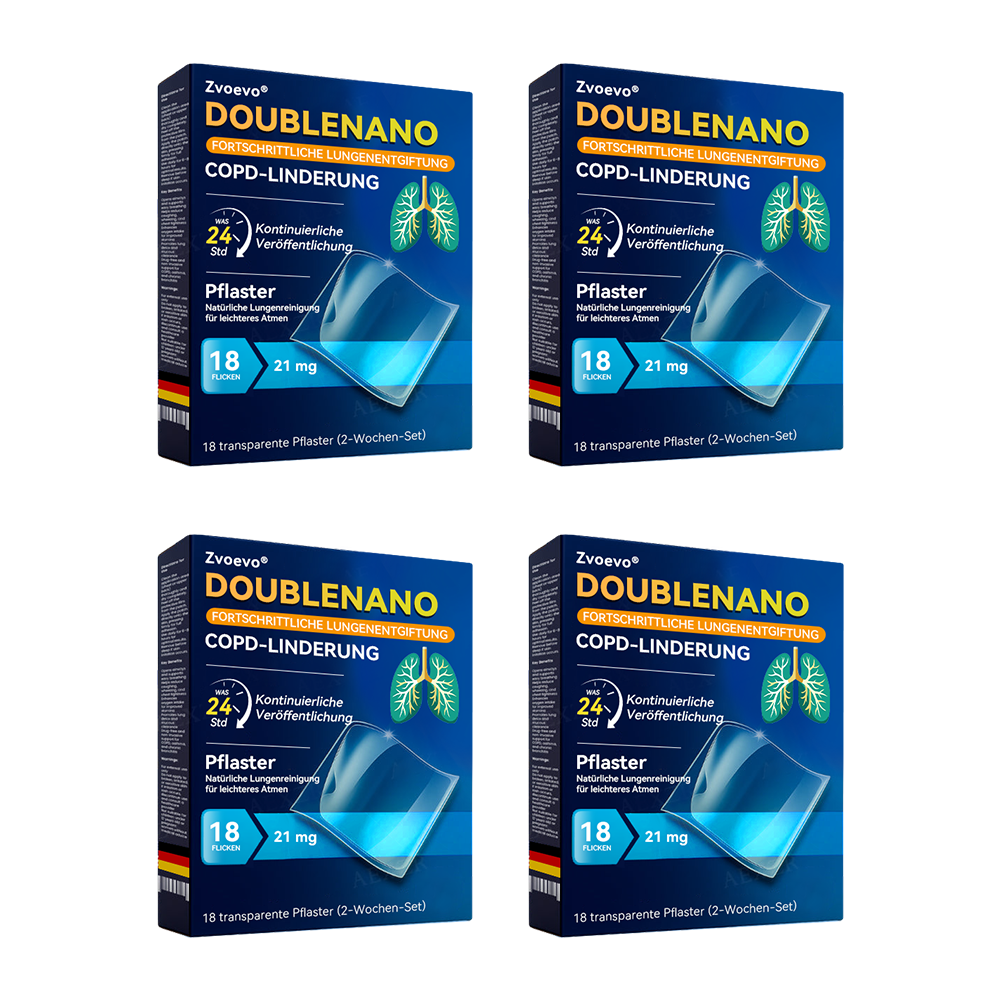 👨‍⚕️🏅BfArM-registriert | Zvoevo® DoubleNano COPD-Linderungspflaster (💝 Gezielte Behandlung bei Husten, Atemnot, Keuchen, Schleim, verstopfter Nase, Bronchitis, Allergiesymptomen und allgemeinen Lungenbeschwerden 🫁)
