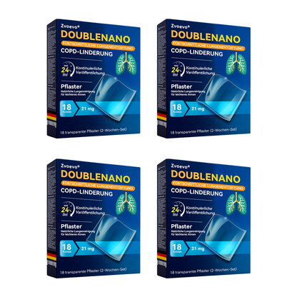 👨‍⚕️🏅BfArM-registriert | Zvoevo® DoubleNano COPD-Linderungspflaster (💝 Gezielte Behandlung bei Husten, Atemnot, Keuchen, Schleim, verstopfter Nase, Bronchitis, Allergiesymptomen und allgemeinen Lungenbeschwerden 🫁)