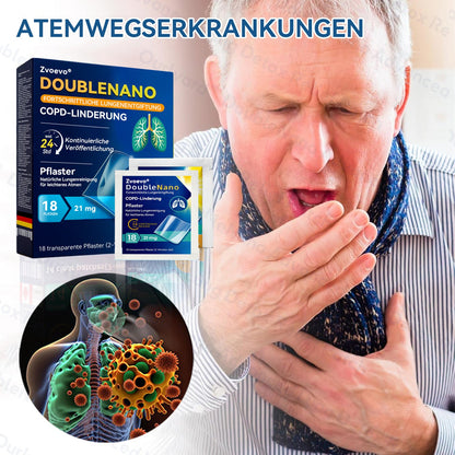 👨‍⚕️🏅BfArM-registriert | Zvoevo® DoubleNano COPD-Linderungspflaster (💝 Gezielte Behandlung bei Husten, Atemnot, Keuchen, Schleim, verstopfter Nase, Bronchitis, Allergiesymptomen und allgemeinen Lungenbeschwerden 🫁)